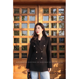 Double Breasted Blazer form chiết eo nhẹ thời thượng, thanh lịch hàng thiết kế Basicbae.98