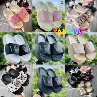 Dép BarBie Quai Ngang Xé Dán Nam Nữ Cá Tính Đế Cao 4 Phân - Form Rộng - Chọn Giảm 1 size - TẶNG VỚ - HMA
