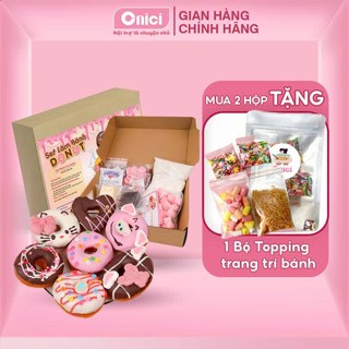 Set nguyên liệu làm bánh Donut Bếp Của Mẹ Onici làm thành phẩm 10-12 bánh