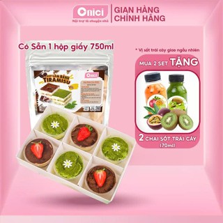 Set làm bánh tiramisu cơ bản 2 vị tự chọn matcha, cacao Bếp Của Mẹ Onici thành phẩm 750ml