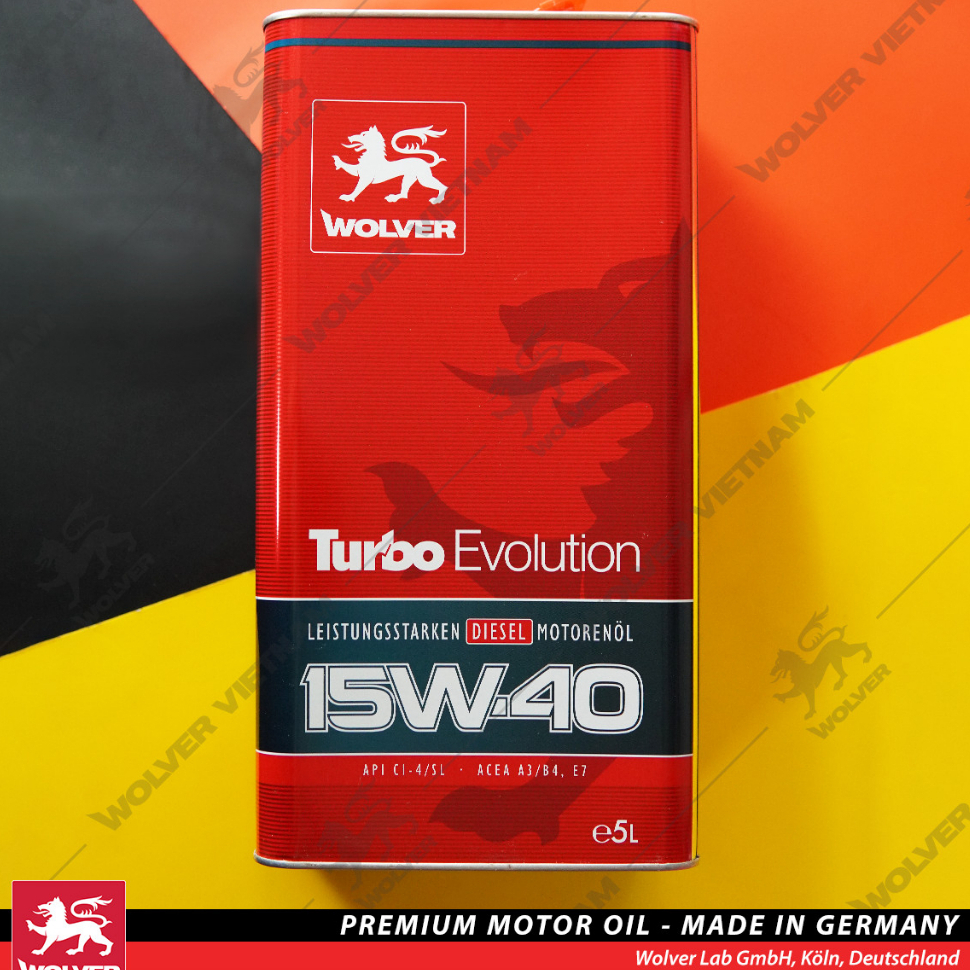 Wolver Turbo Evolution 15W-40 - Wolver Turbo Power 20W-50 Ci-4 SL 5L Wolver 15w40 - Wolver 20w50