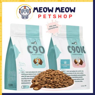  Hạt cho mèo PETQ Churro C90K và C90K TÚI 1KG 90% từ thịt & dầu động vật Sữa non Dinh dưỡng 