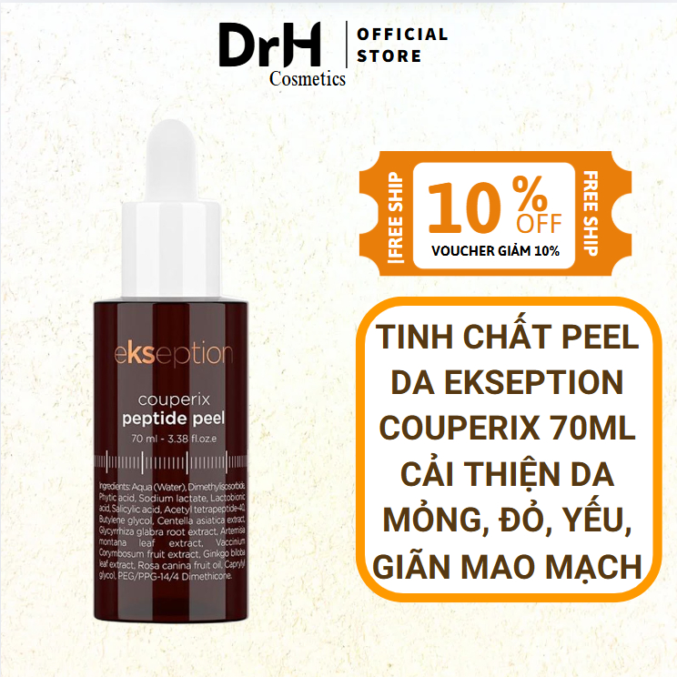 Tinh chất peel da Ekseption Couperix 70ml cải thiện da mỏng, đỏ, yếu, giãn mao mạch