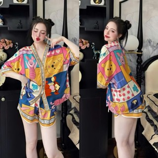 Bộ ngủ nữ pijama mặc nhà set bộ đồ ngủ pyjama Hisexy Lụa Latin Form cánh dơi cổ chữ Y P18