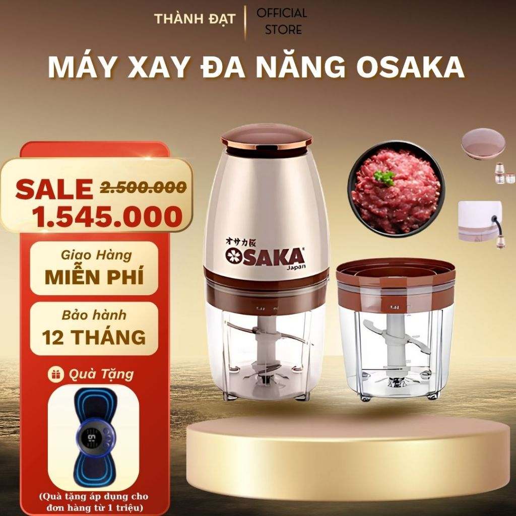 Máy xay sinh tố đa năng Osaka xay thịt cá đa năng nhà bếp, công suất 350w dung tích 750ml