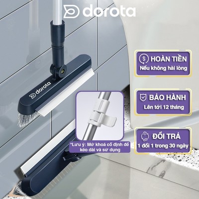 Cây chà sàn nhà tắm đa năng DOROTA chổi cọ sàn và gạt nước 2 trong 1 Q56