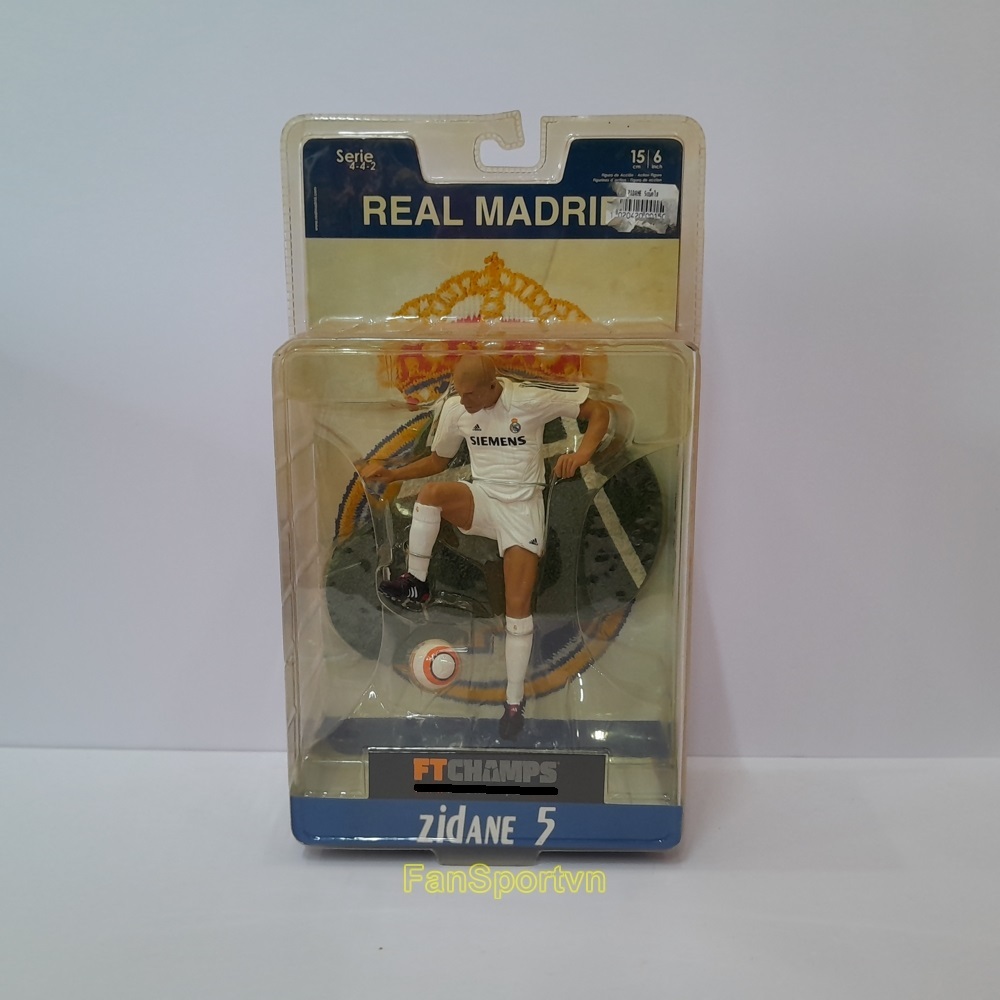 Mô hình tượng cầu thủ bóng đá Zidane 5 Real Madrid 2005 2006 FT Champs series 4-4-2 corinthian kodot