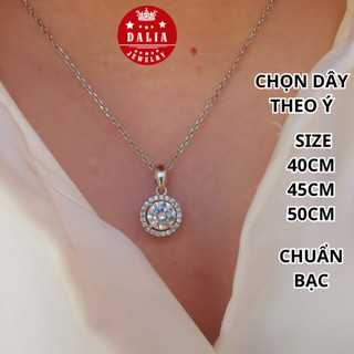 Dây chuyền bạc nữ đá tròn basic M11 DaLiA Jewelry vòng cổ tiểu thư có sợi mì sợi xích dễ phối đồ chuẩn bạc thật 925