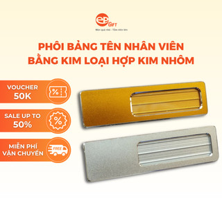 Phôi Bảng Tên Nhân Viên 20 Bằng Kim Loại Hợp Kim Nhôm Kèm Phụ Kiện Nam Châm Hoặc Kim Cài