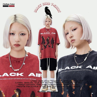   280g  Áo Thun Streetwear Unisex - Form rộng - Black air 