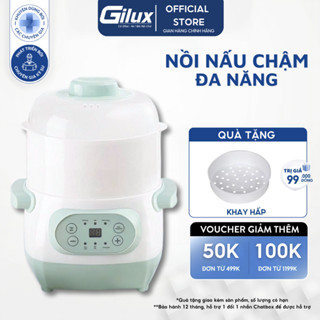 Nồi Nấu Chậm Gilux 1L Nồi Nấu Cháo Chậm 6 Chức Năng Đa Năng An Toàn Tiện Lợi