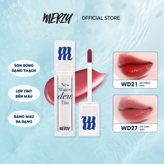 [NEW DEW] Son Tint Bóng Hàn Quốc Bền Màu, Lâu Trôi Cho Đôi Môi Căng Mọng, Ẩm Mịn Merzy The Watery Dew Tint 4g
