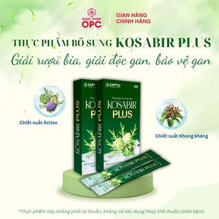 Bảo vệ gan - Kosabir Plus OPC (3 hộp 10 gói x 15 ml) (TPBVSK)