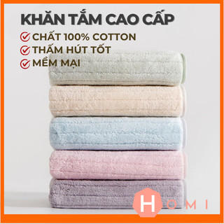 Khăn Tắm Cao Cấp 100% Cotton Dày Dặn, Kháng Khuẩn, Mềm Mại, Thấm Hút Cực Tốt D86 - Dhomi store