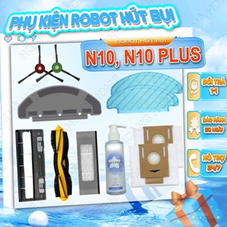  Phụ kiện robot hút bụi Ecovacs Deebot N10 N10 Plus  - Giẻ lau khăn lau lọc bụi chổi quét nước lau sàn chổi giữa 