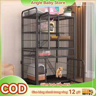 Nâng cấp mới Chuồng nuôi thú cưng biệt thự chó mèo trong nhà tầng 3/4 rộng rãi, tự do, thoải mái Lồng thú cưng chuồng