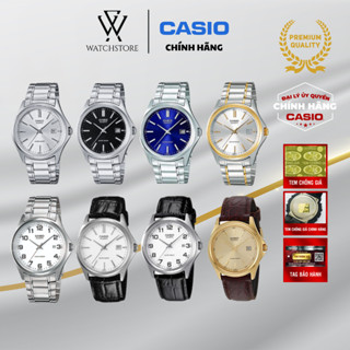  Đồng Hồ Casio Nam Series MTP-1183 Mặt Kính Khoáng Tròn 38.5mm Dây Da  Kim Loại Không Gỉ Kháng Nước Chính Hãng 