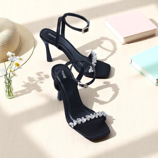 Giày Sandal Cao Gót 9cm Quai Đính Đá Pixie E156