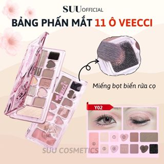 Bảng Phấn Mắt 11 Ô VEECCI Đa Năng Phấn Mắt Má Tạo Khối Highlight