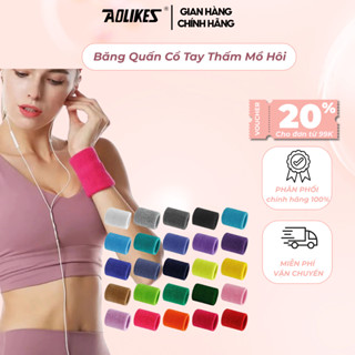Băng đeo cổ tay AOLIKES thấm mồ hôi thoáng khí khi chơi thể thao tập gym tennis