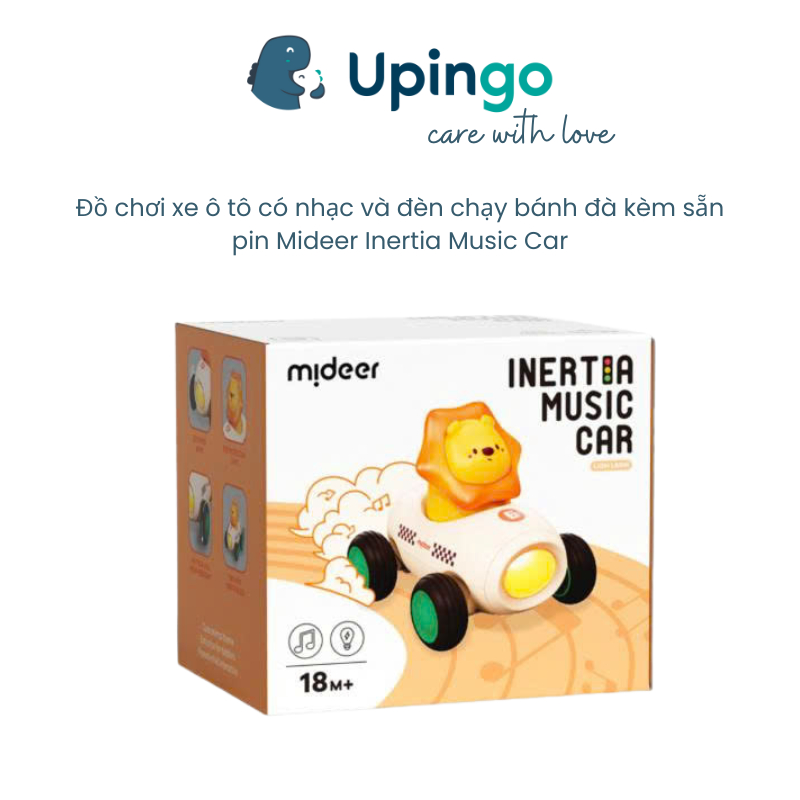 Đồ chơi xe ô tô có nhạc và đèn Mideer Inertia Music Car