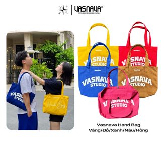  Túi Tote Vải Bố Canvas VASNAVA HAND BAG - Túi xách vải bố canvas dày dặn có nút bấm 