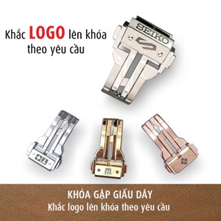 Khóa một gập giấu dây cho đồng hồ HUB.LOT khắc logo theo yêu cầu Omega Seiko Orient Citizen - K2306