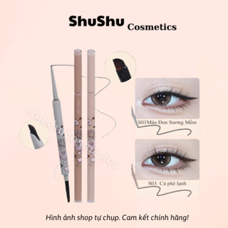  Bút Kẻ Mắt VEECCI 2 Đầu Dạng Gel Ngòi 1,3mm Gel Kẻ Mắt Tự Nhiên Lâu Trôi SHUSHU COSMETICS 