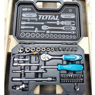 Bộ 45 Chi Tiết Gồm Cần Siết Tự Động 2 Chiều 1/4" Và Các Phụ Kiện TOTAL THT141451