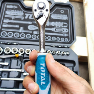 Bộ 45 Chi Tiết Gồm Cần Siết Tự Động 2 Chiều 1/4" Và Các Phụ Kiện TOTAL THT141451