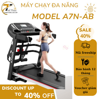 Máy chạy bộ đa năng FUJIKO A7N-AB tích hợp đa năng chạy bộ, máy rung, gập bụng, đai rung giảm mỡ