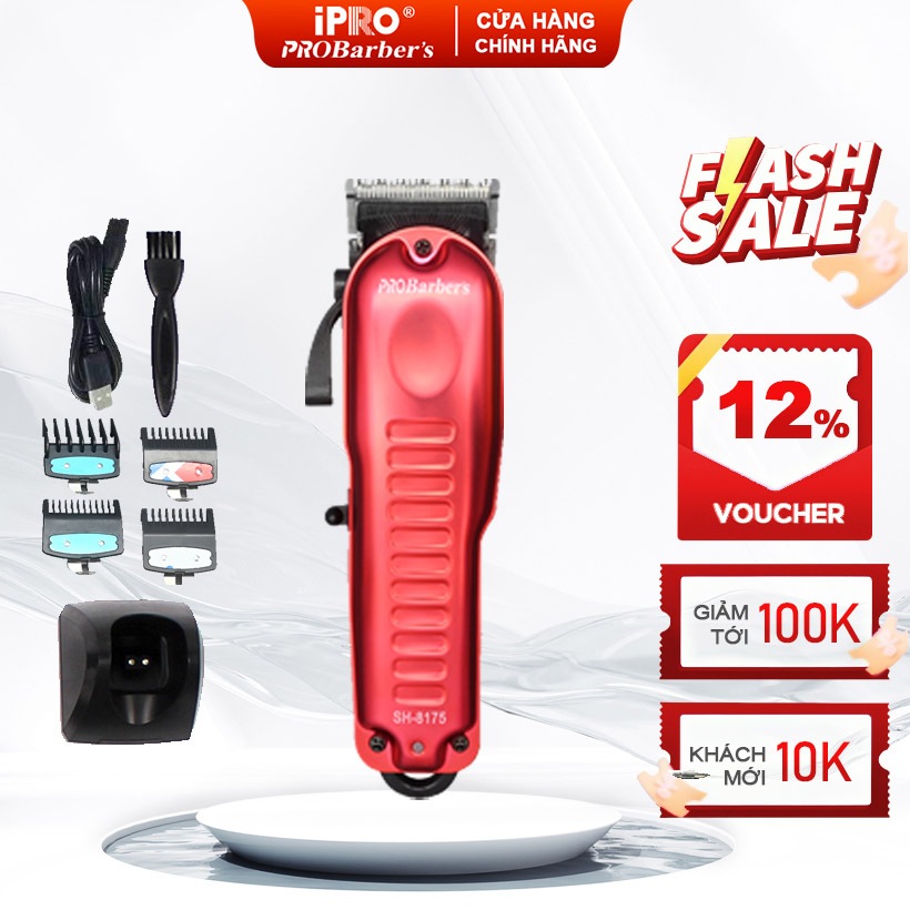 [iPRO Official] Tông Đơ Cắt Tóc Không Dây Cỡ Đa Năng IPRO PROBarber's 8175 Cho Salon & Gia Đình