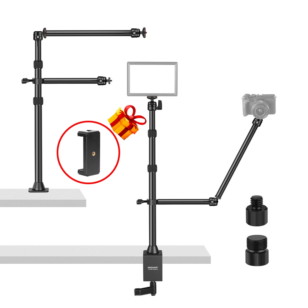 STAND QUAY TOP SHOT KẸP CẠNH BÀN NEEWER TL253A+CR221A / VIJIM LS02 / LS08 / LS11
