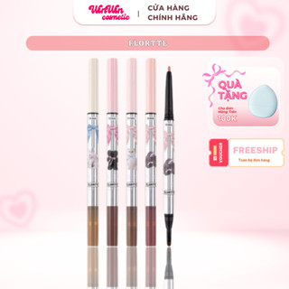 [FLORTTE] Bút Kẻ Bọng Mắt 2 Đầu Flortte, Bút Kẻ Bộng Mắt, Tạo Khối và Bắt Sáng Tự Nhiên Pounding Peng Peng Princess
