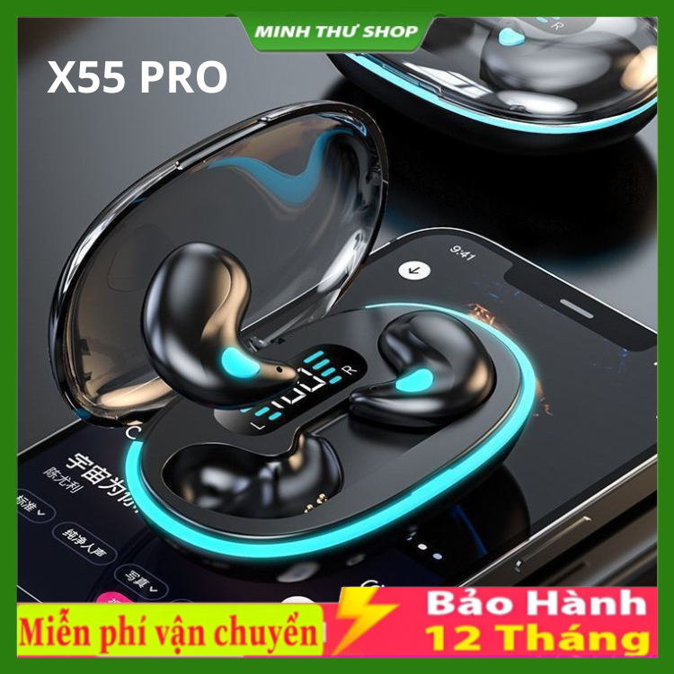 Tai Nghe Ngủ X55 PRO Âm Thanh Nổi HIFI Cùng Với Mic Tích Hợp Chống Nước Và Khử Tiếng Ồn Cho Tai Nghe