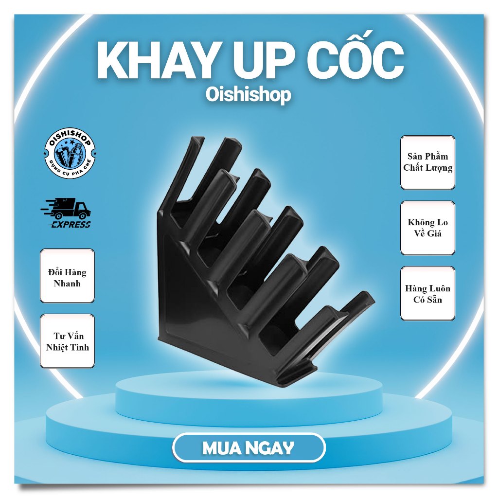 [Giá Sỉ] Khay Úp Ly, khay kệ Úp Cốc Chéo/nghiêng 4 Ngăn Nhựa Cao Cấp Nhập Khẩu Chuyên Dùng Pha Chế