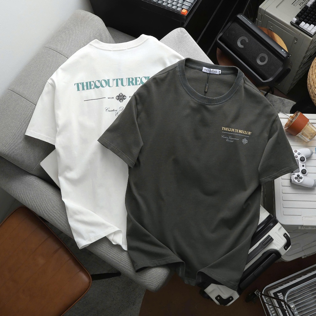 Áo thun Nam Oversize Couture size 90kg chất cotton khô cao cấp -FORMEN SHOP