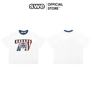 Áo Thun Boxy Unisex Nam/Nữ Local Brand SWE CREST BOXY TEE - Trắng