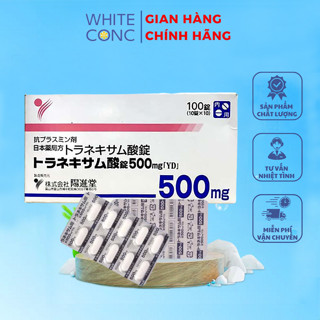  Viên uống trắng da mờ thâm nám Transamin 500mg White Conc Nhật Bản - Hộp 100 viên 