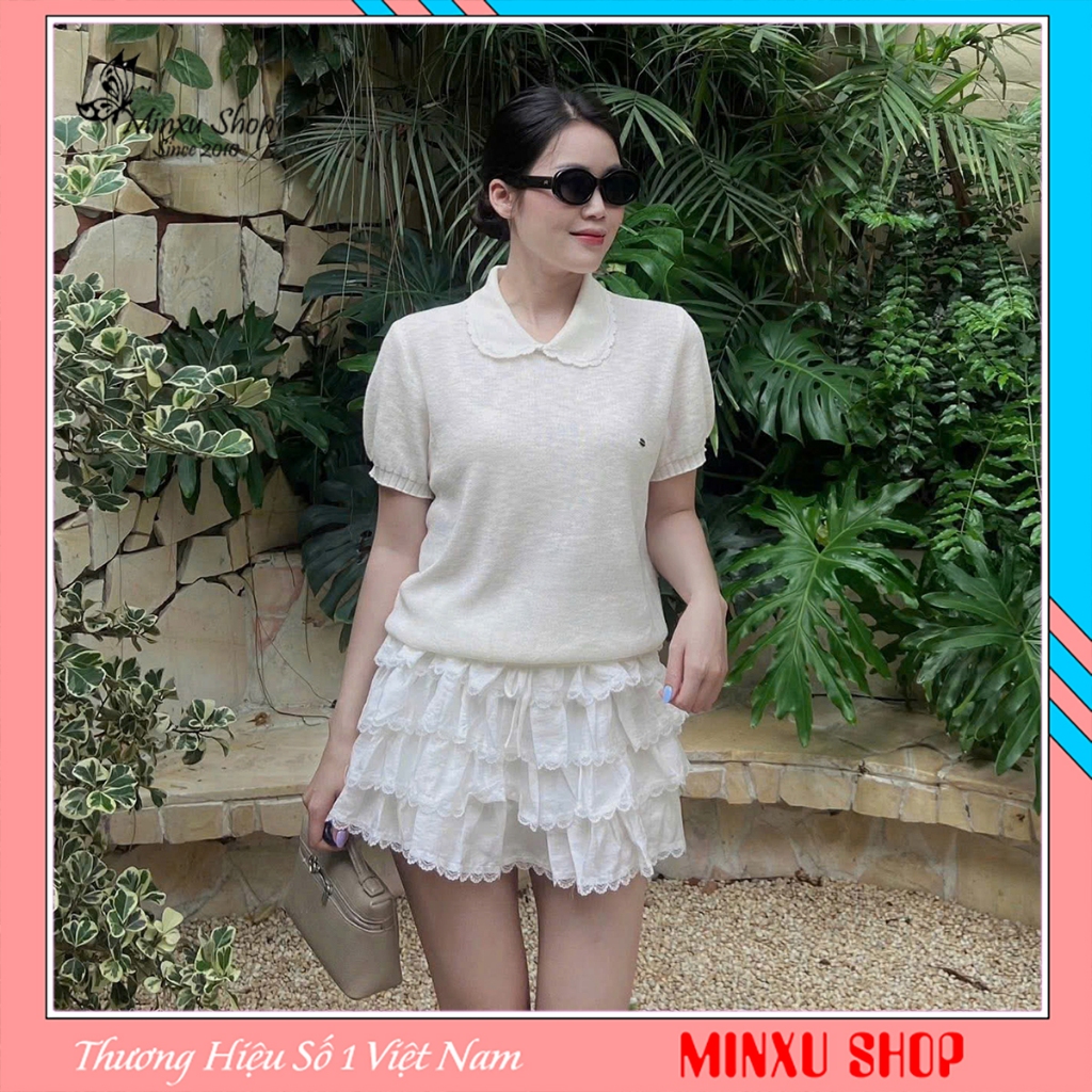 Áo Polo Len Dệt Kim Cổ Sen Phối Viền Hàng QC Minxu Shop CK89