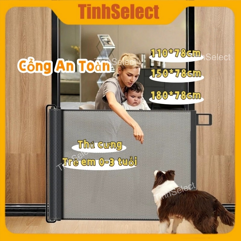 Hàng Rào Cổng Cho Bé Cổng An Toàn Trẻ Em Tiện Lợi Thiết Kế Thu Gọn Lắp Đặt Không Khoan