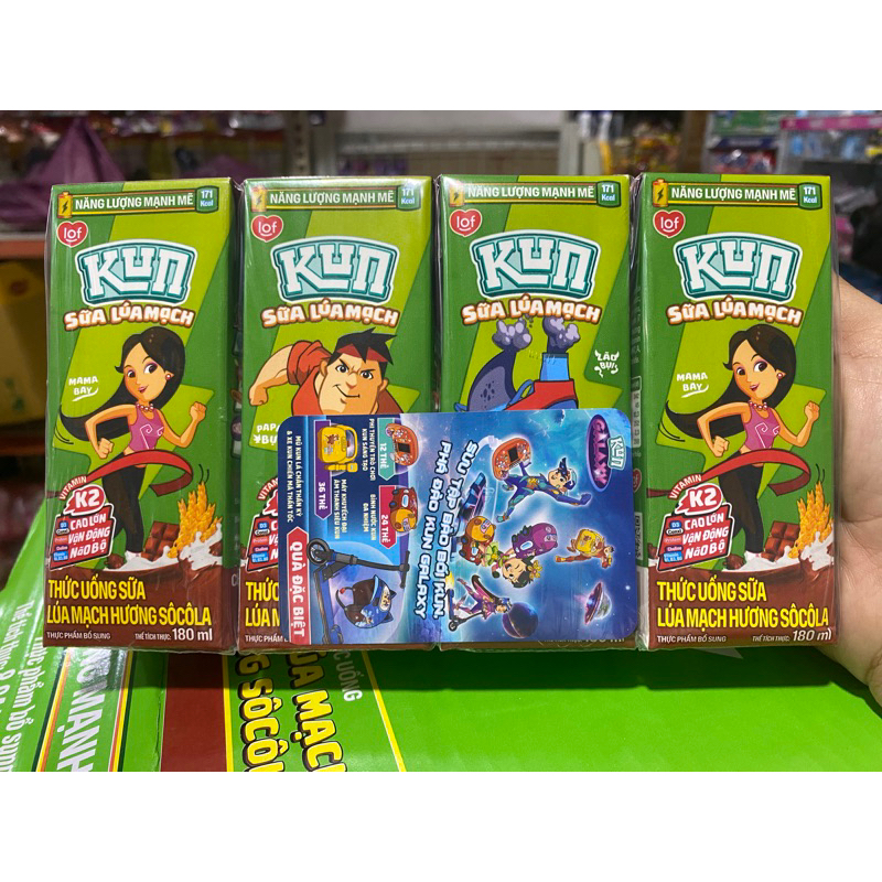 Sữa Kun hương trái cây và socola 180ml