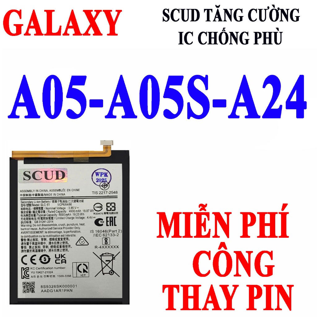 Pin Scud cho Samsung Galaxy Note 9/A05/A05S/A24