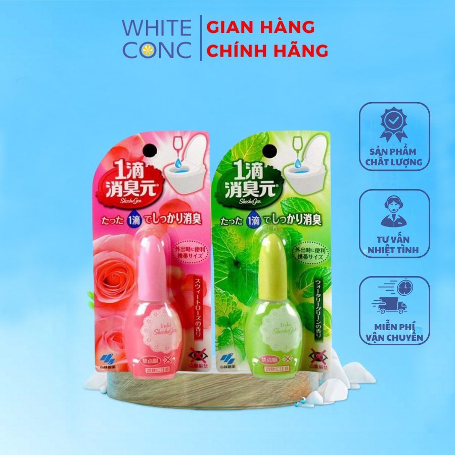 Tinh dầu nhỏ thơm bồn cầu Iteki Shoshugen Kobayashi White Conc Nhật Bản 20ml