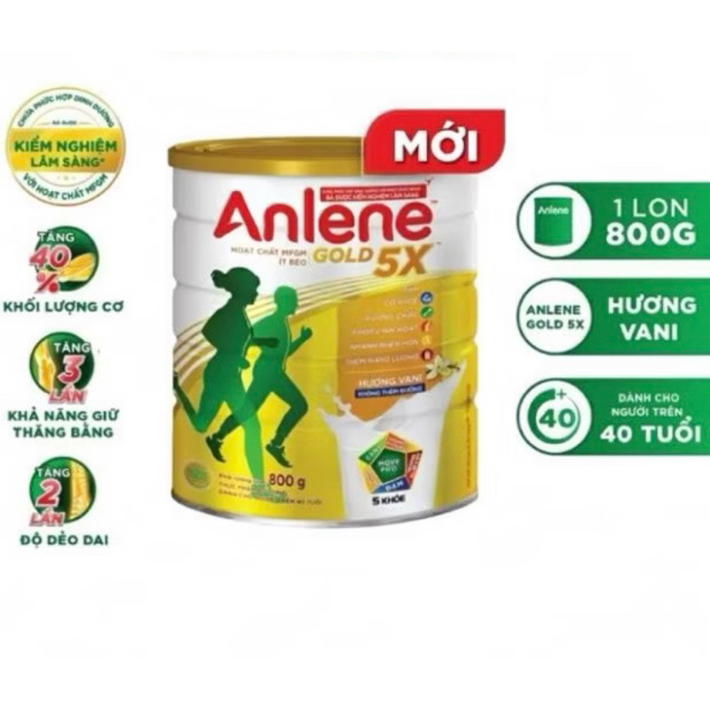 Sữa Bột Anlene Gold 5X Hộp Thiếc - 800g [Xương Chắc Khoẻ]