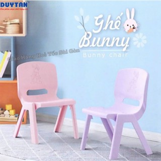 💝 Ghế Bunny Nhựa DUY TÂN, PP, Ghế Nhựa Trẻ Em Nhỏ Gọn, Lưng Tựa Vững Chắc 💝Nhuaduytanstore💝