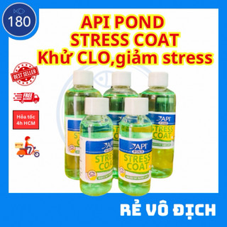 API STRESS COAT POND -Giảm stress, phục hồi chất nhờn, chống tuột nhớt, Khử độc nước hồ cá