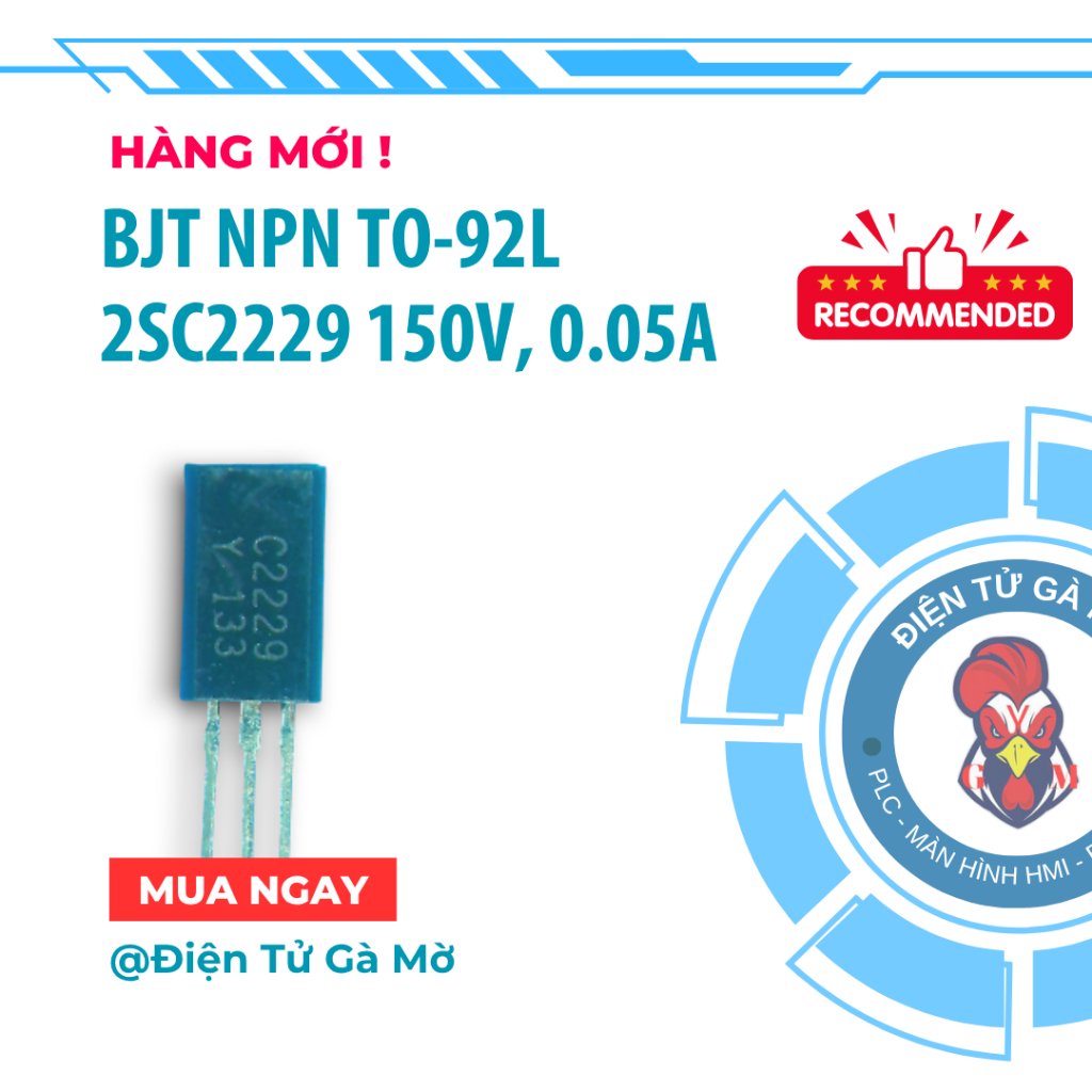 [1 CON] Transistor NPN Cao Áp, 2SC2229 C2229 150V, 0.05A TO-92L Mới Nhập Khẩu