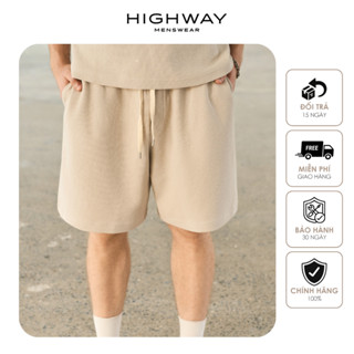 Quần short nam vải cotton pha polyester thấm hút chống nhăn HIGHWAY MENSWEAR Garland