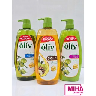 Sữa Tắm Dầu Tắm Dưỡng Ẩm Trắng Da Oliv Natural Nourish 1000ml